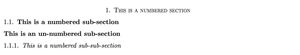 Dynamically numbered headings example